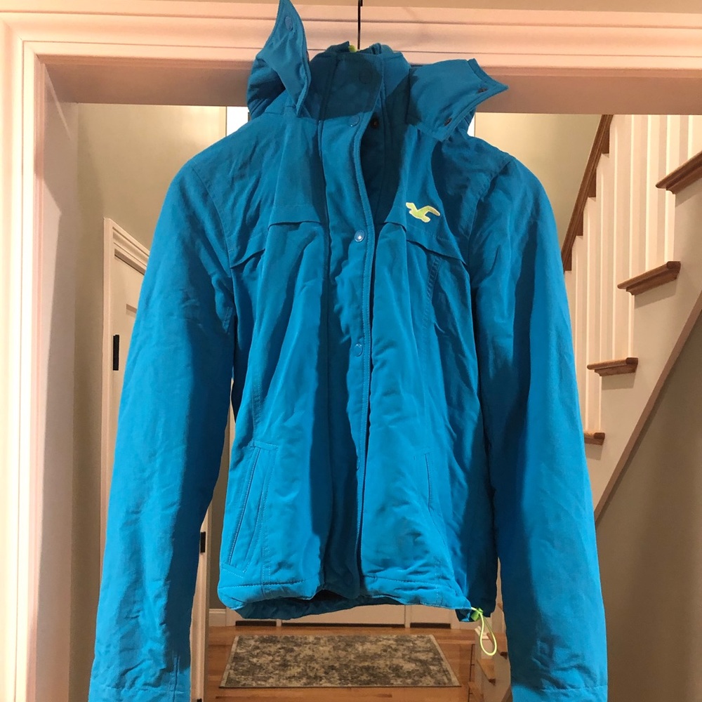 Blue Hollister winter jacket